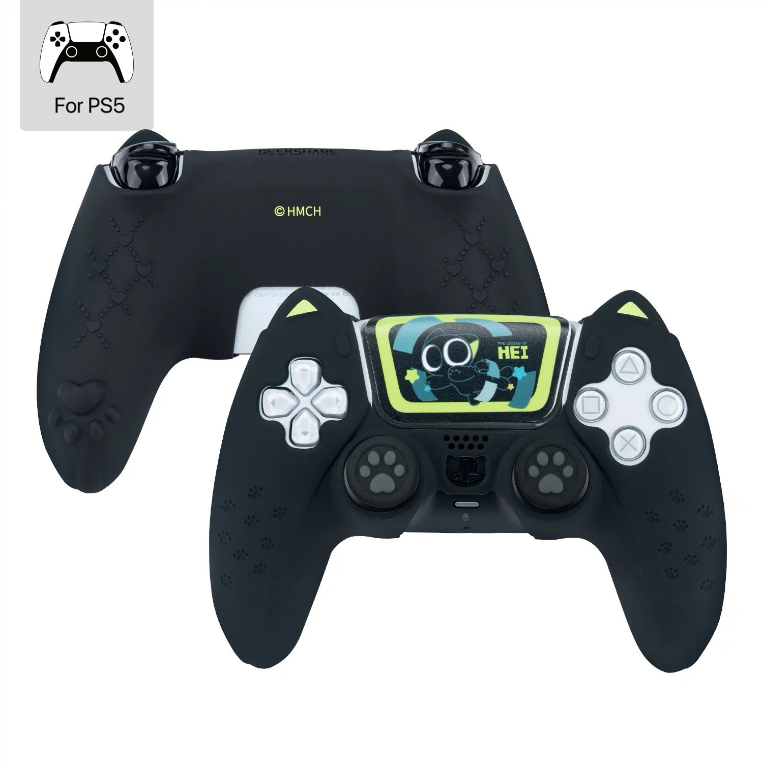 Black Catty PS5 Controller Skin