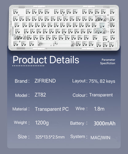 ZT82 Transparent | Frozen Starlights Mechanical Keyboard