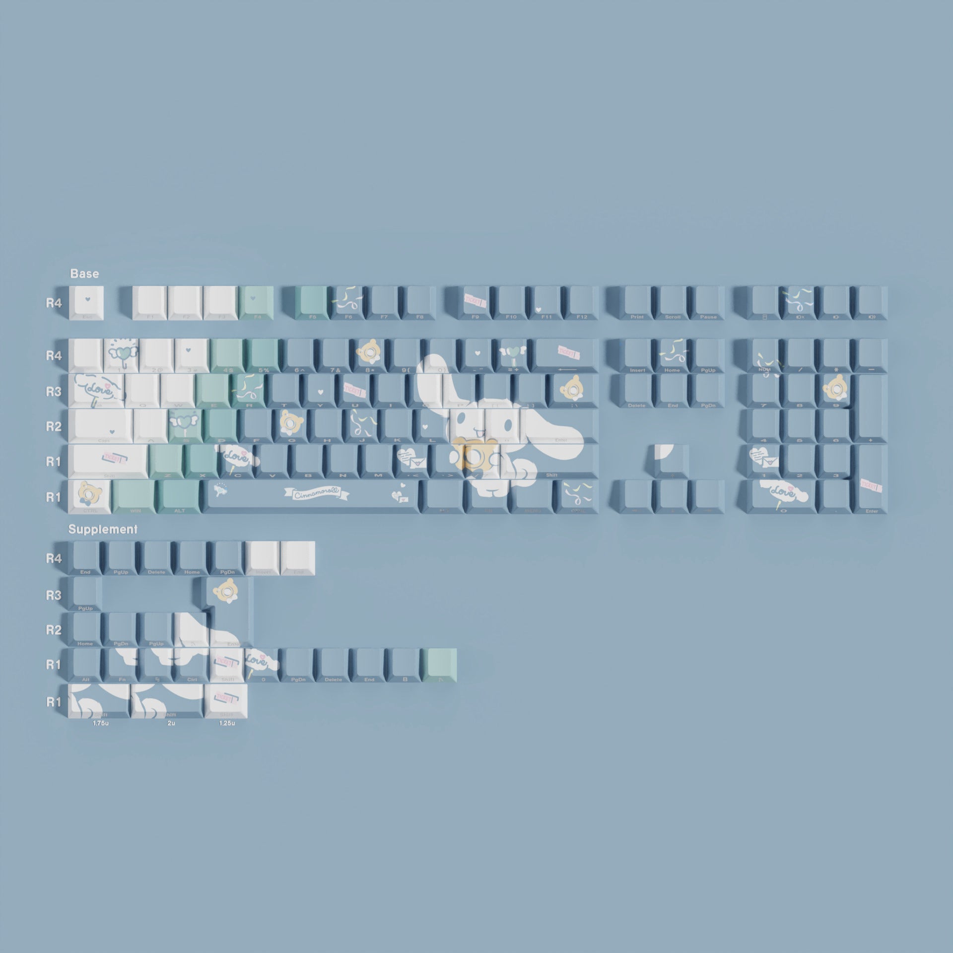 Cinnamoroll Key Cap Set - Side Print