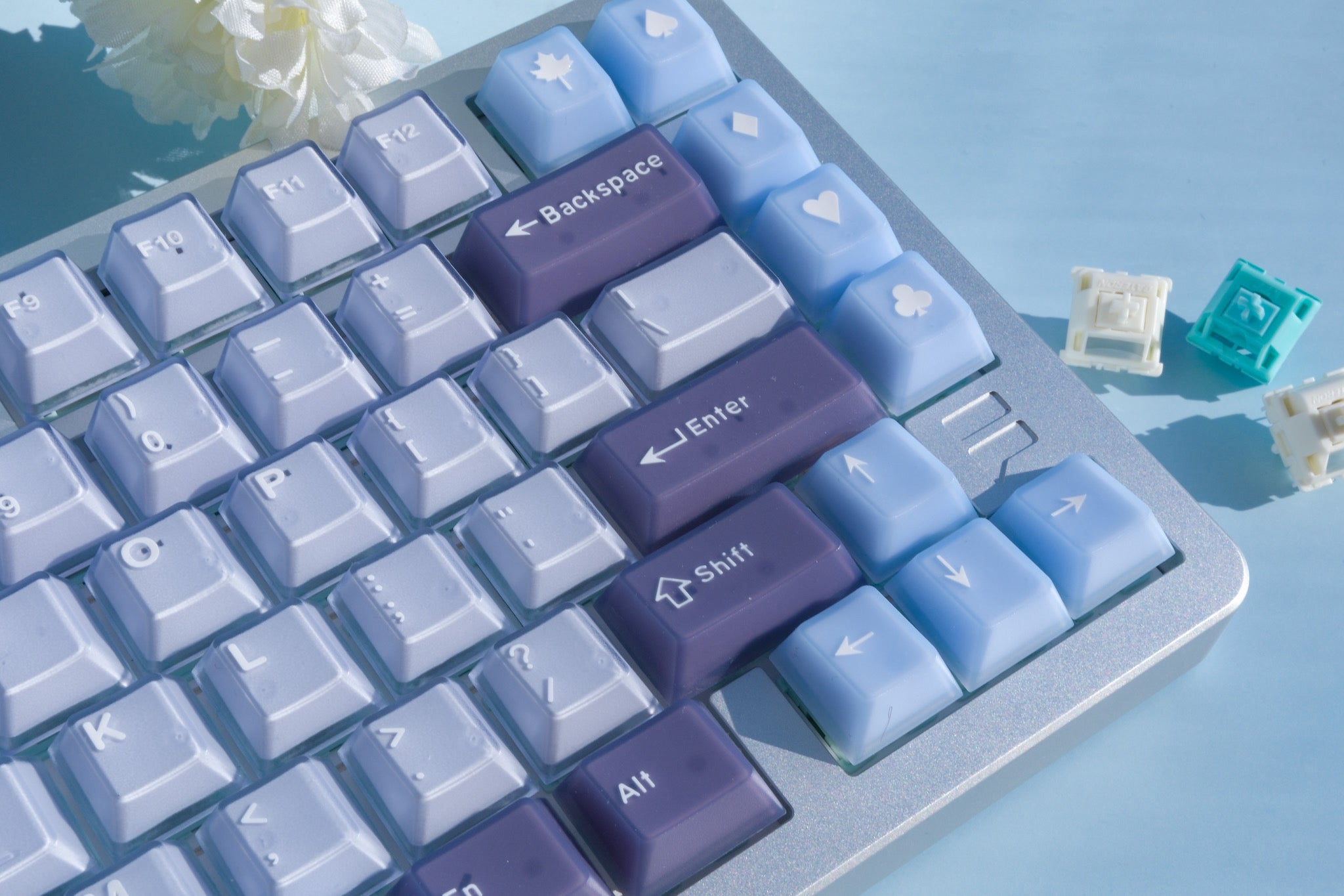 F75 Silver | Blueberry Cheesecake Mechanical Keyboard