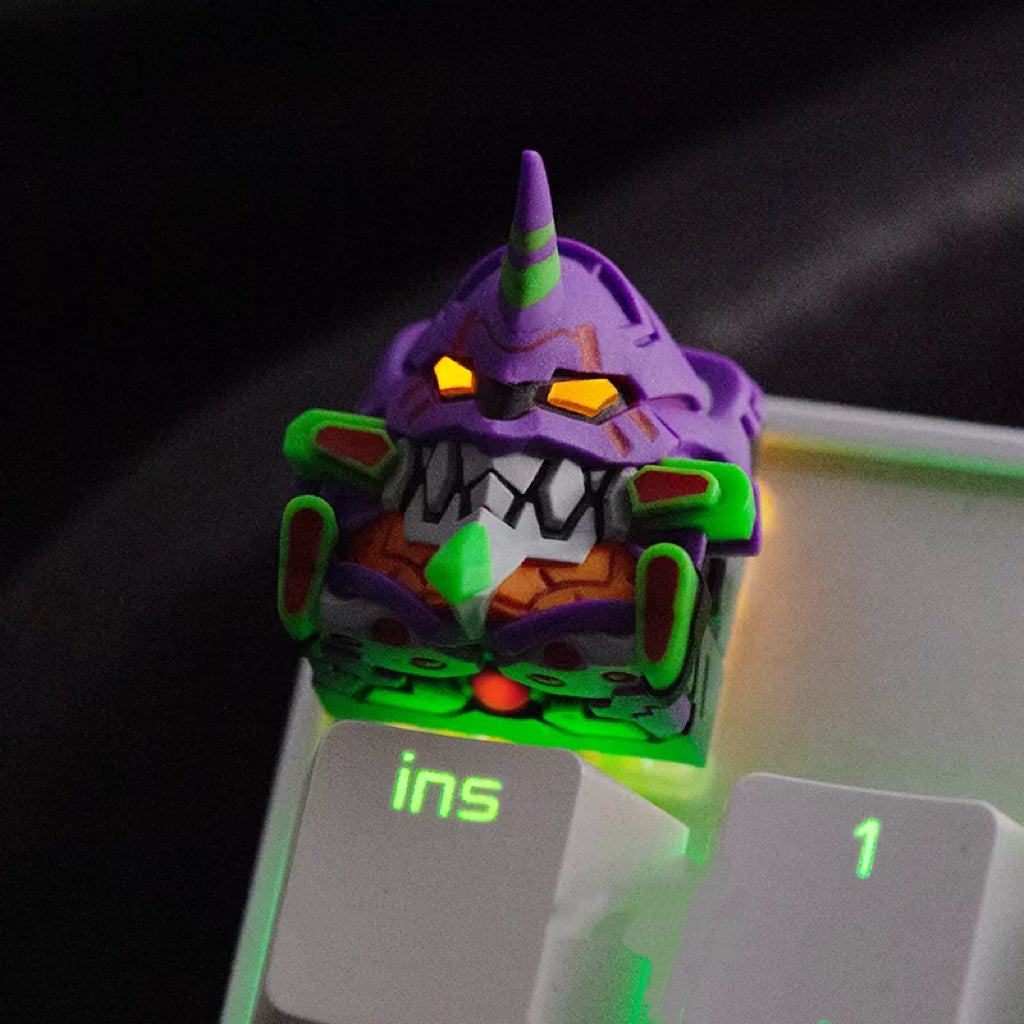 Evangelion Unit 01 Lights Through Artisan Key Cap