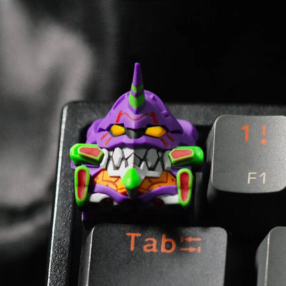 Evangelion Unit 01 Lights Through Artisan Key Cap