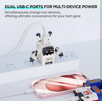 GravaStar 35W USB C Robot Charger - White