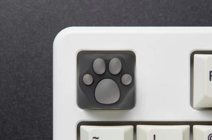 Black & Grey Cat Paw Artisan Key Caps