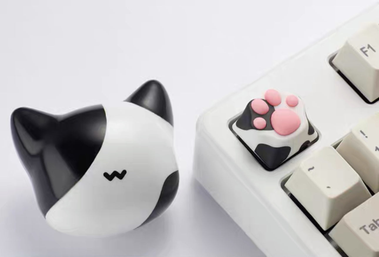 Cow Cat Paw Artisan Key Caps