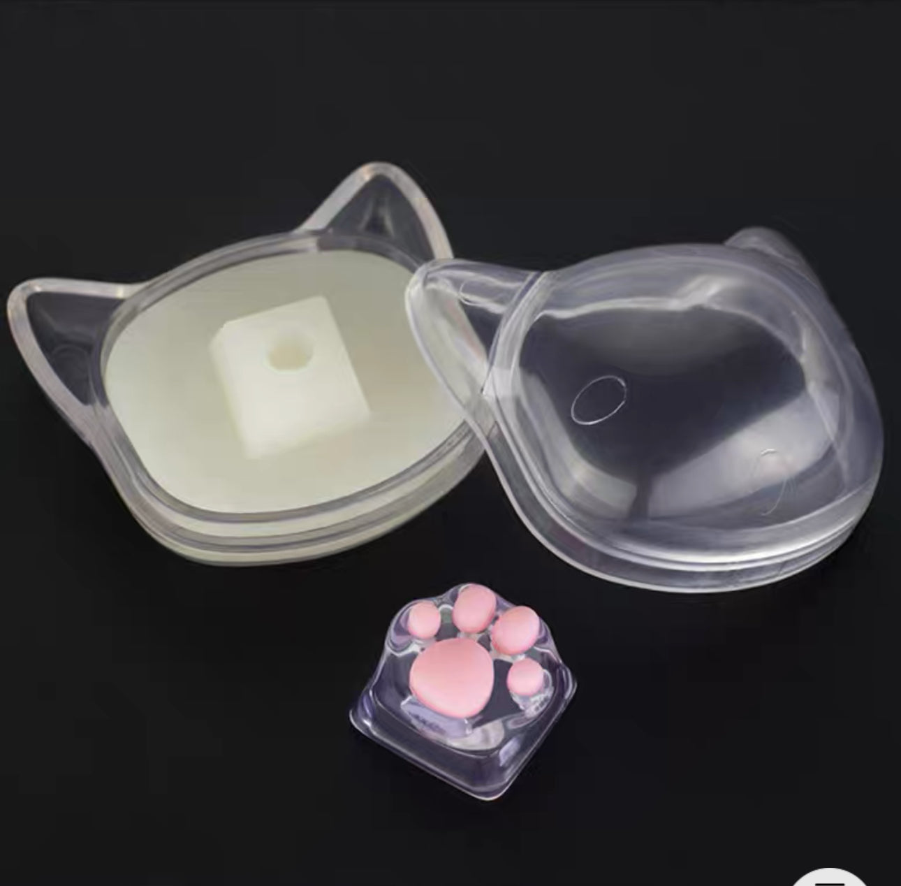 Clear Transparent Cat Paw Artisan Key Caps