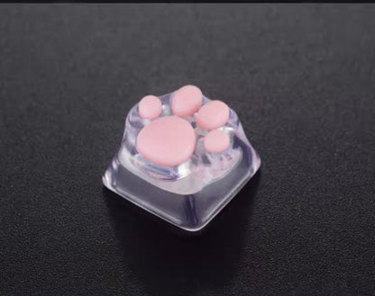 Clear Transparent Cat Paw Artisan Key Caps