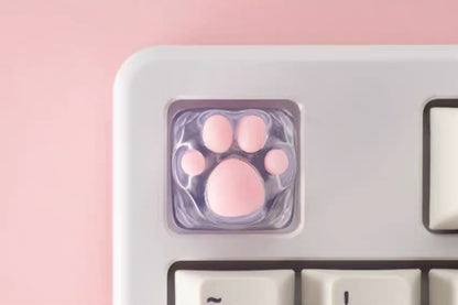 Clear Transparent Cat Paw Artisan Key Caps