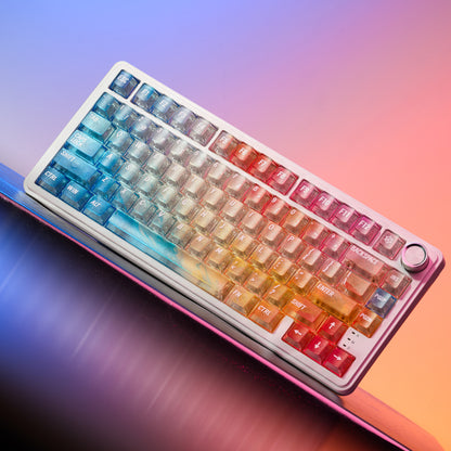 Sunset Glow Key Cap Set - Translucent Gradient