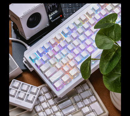 White Feather Reflection Key Cap Set