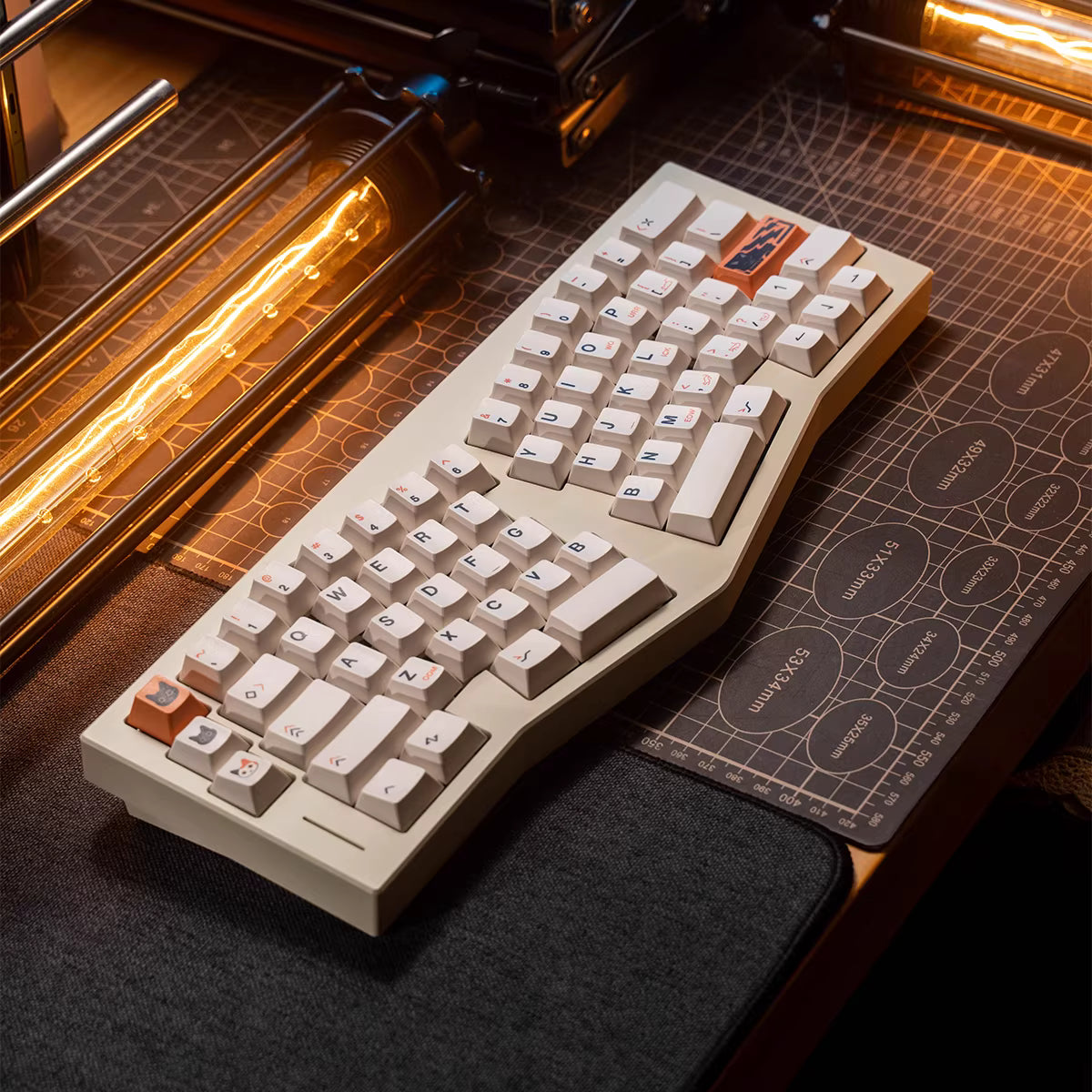 Orange Cat Key Cap Set