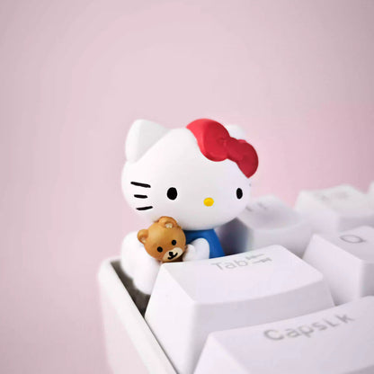Kitty with Bear Artisan Key Cap