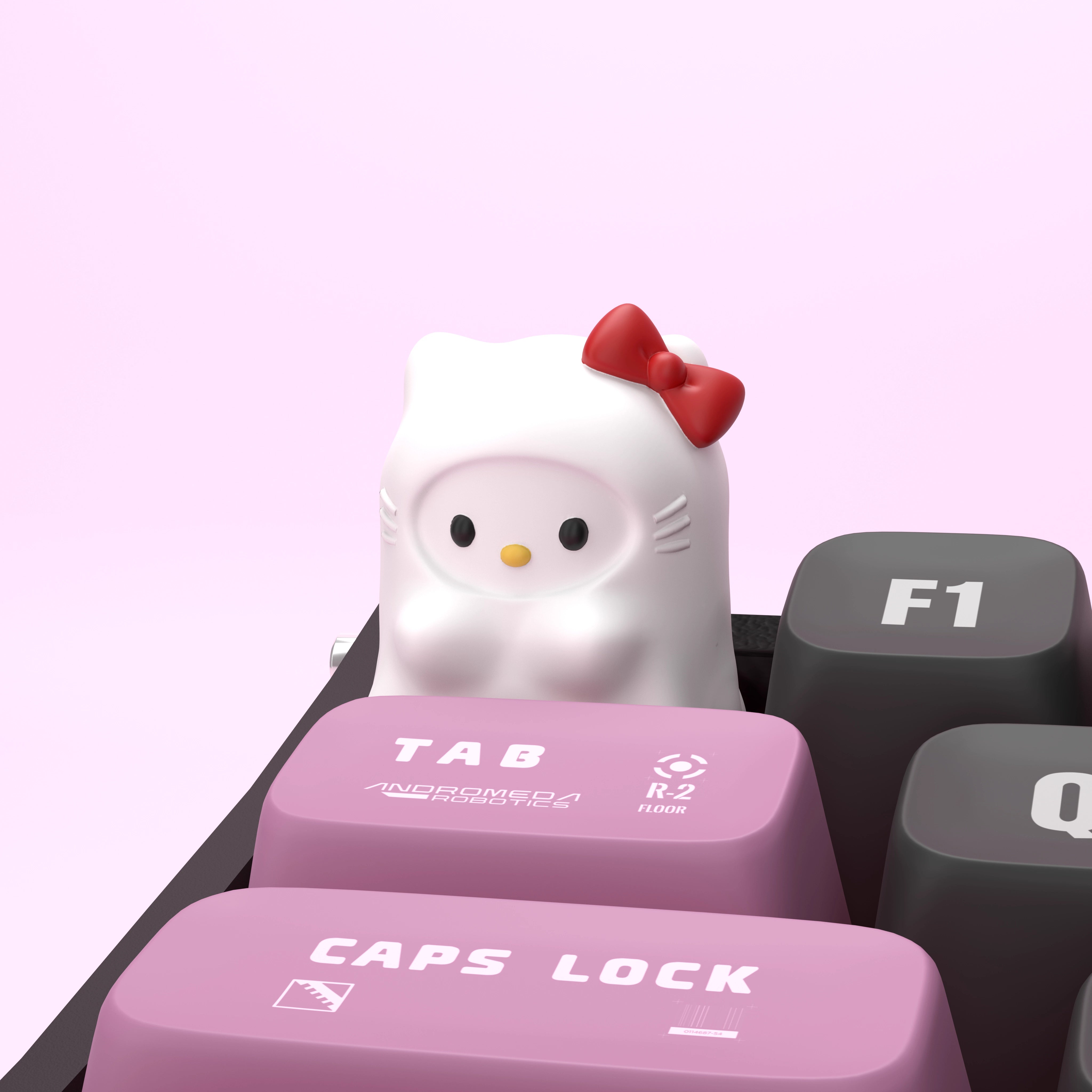 Ghost Kitty Artisan Key Cap
