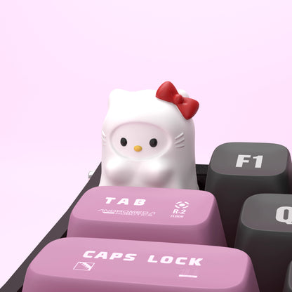 Ghost Kitty Artisan Key Cap