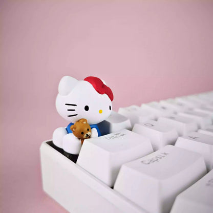 Kitty with Bear Artisan Key Cap