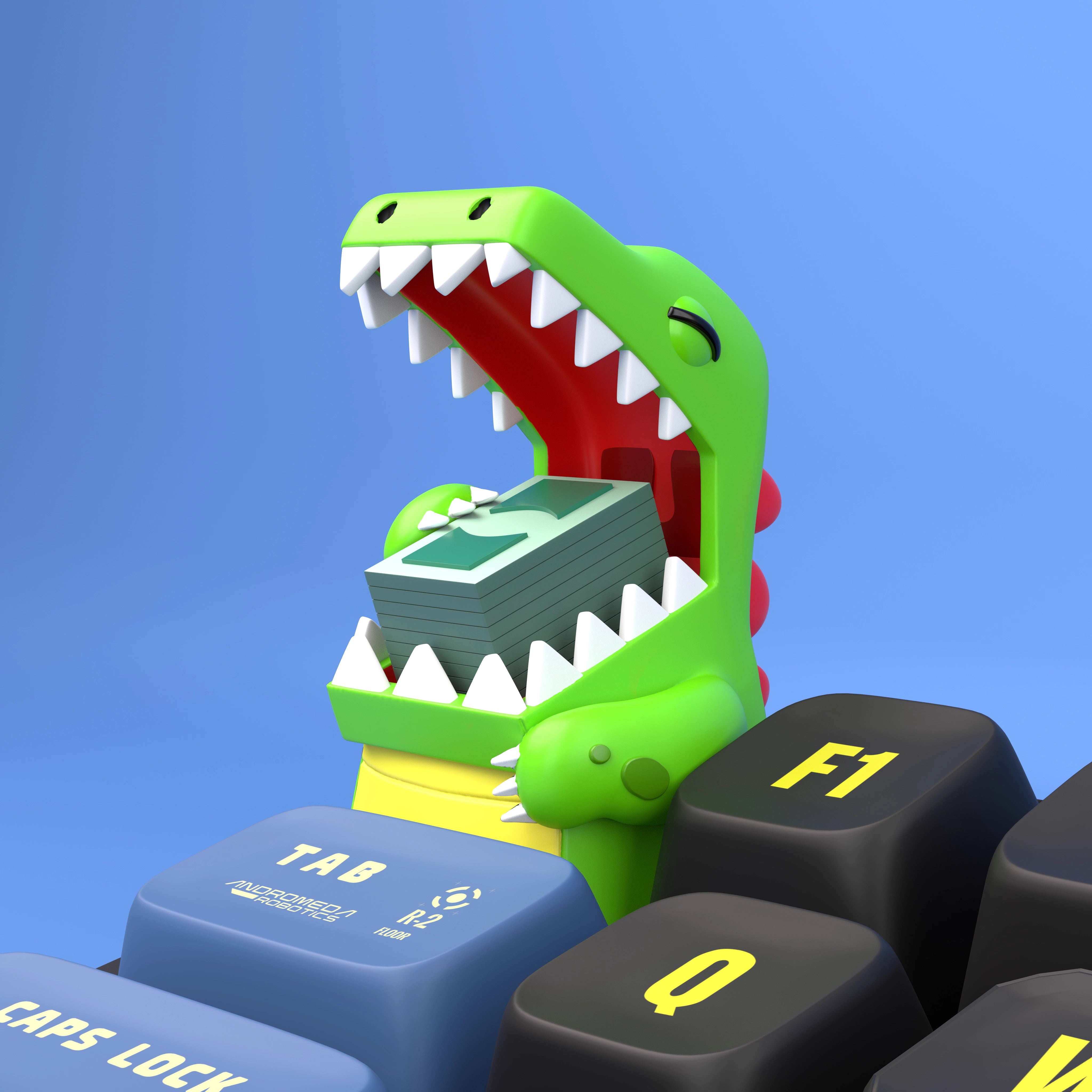 Money Crocodile Artisan Key Cap