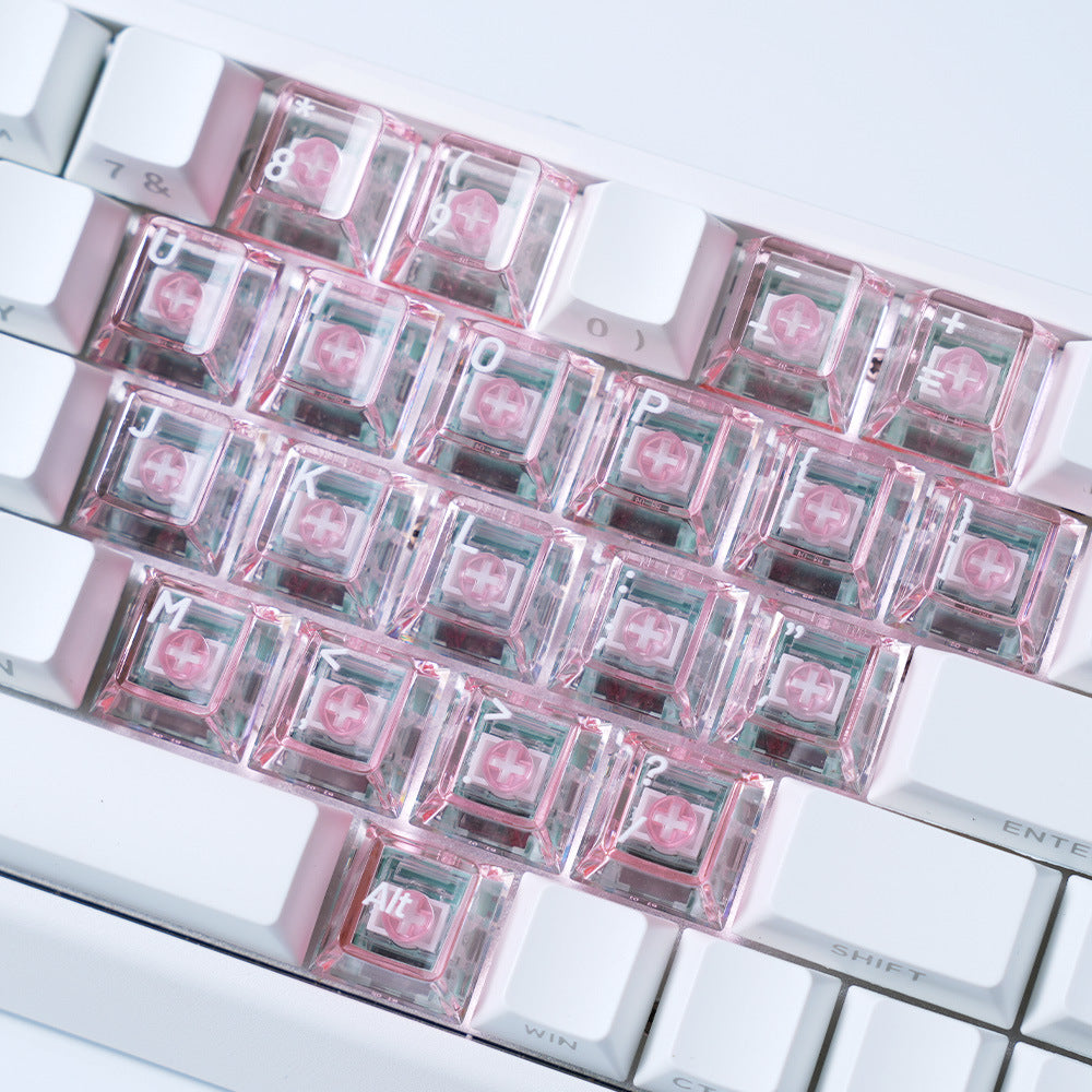 Sakura Heart Key Cap Set - 21 keys
