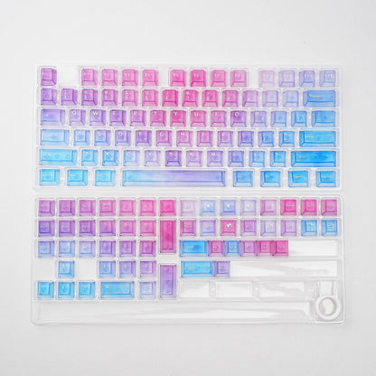 Pink Ocean Key Cap Set - Translucent Gradient