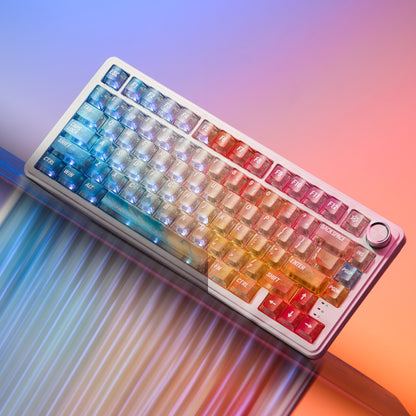 Sunset Glow Key Cap Set - Translucent Gradient