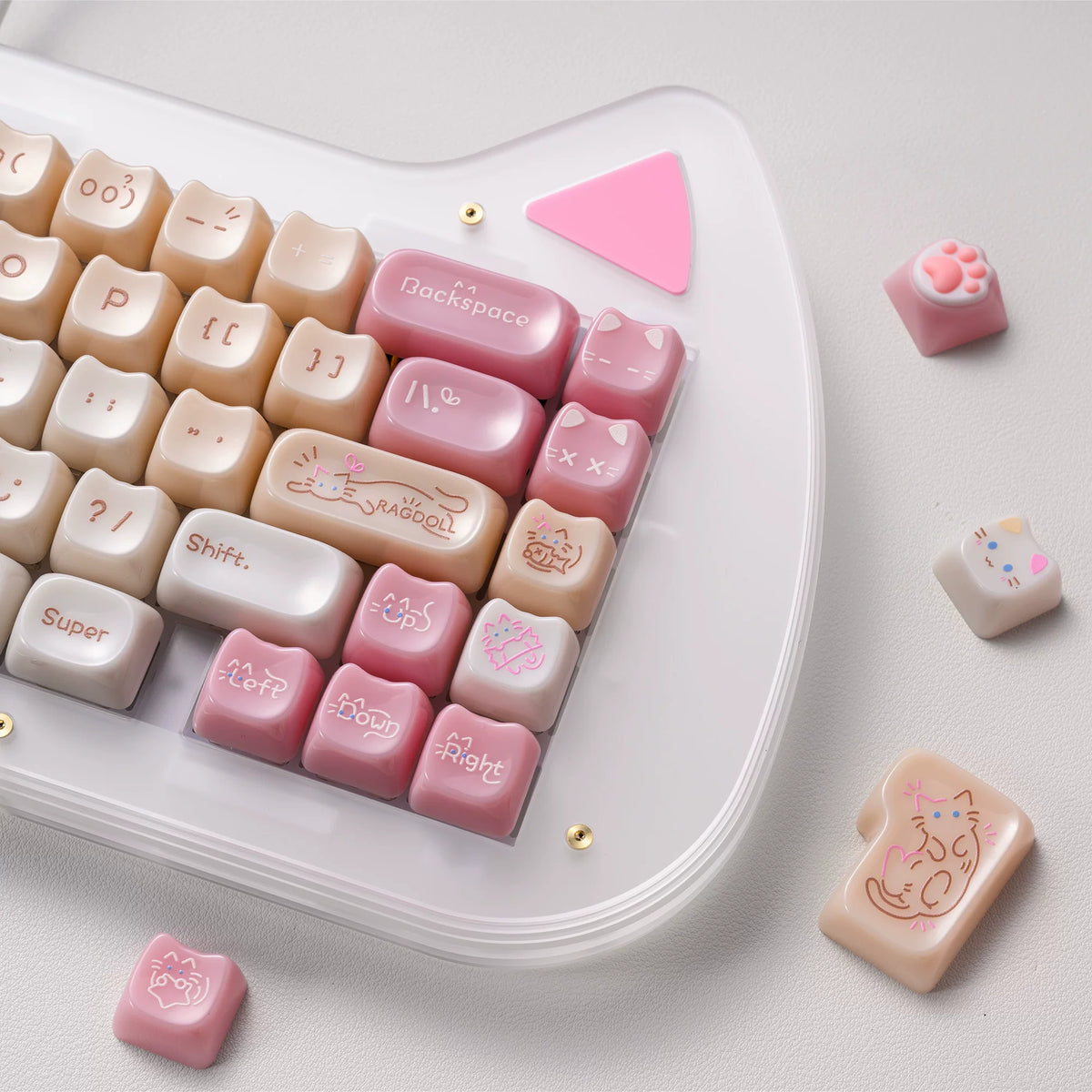 Rogdoll Cat Key Cap Set - 4 Cat Paw Artisan key cap for free!