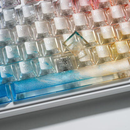 Sunset Glow Key Cap Set - Translucent Gradient
