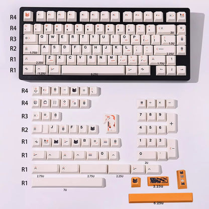 Orange Cat Key Cap Set
