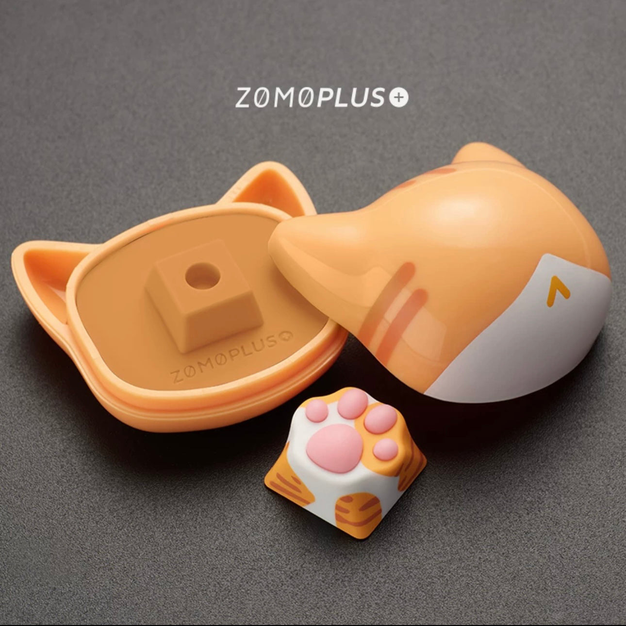Orange Cat Paw Artisan Key Caps