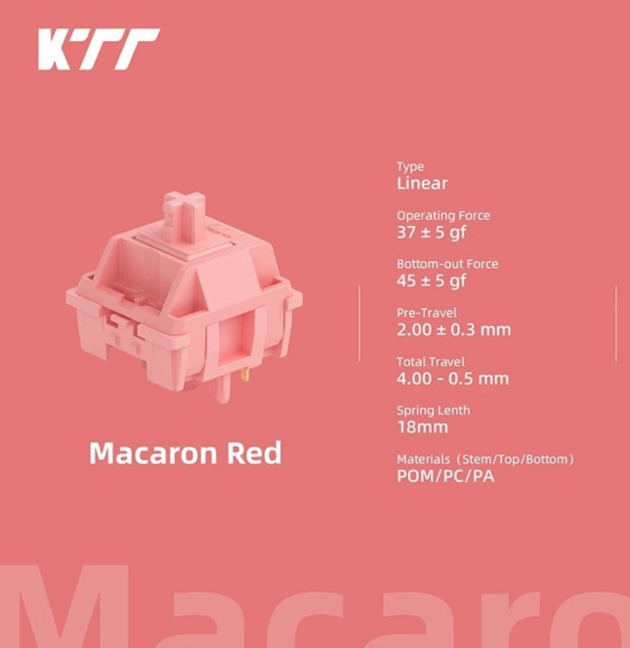 KTT Red Macaron Switch