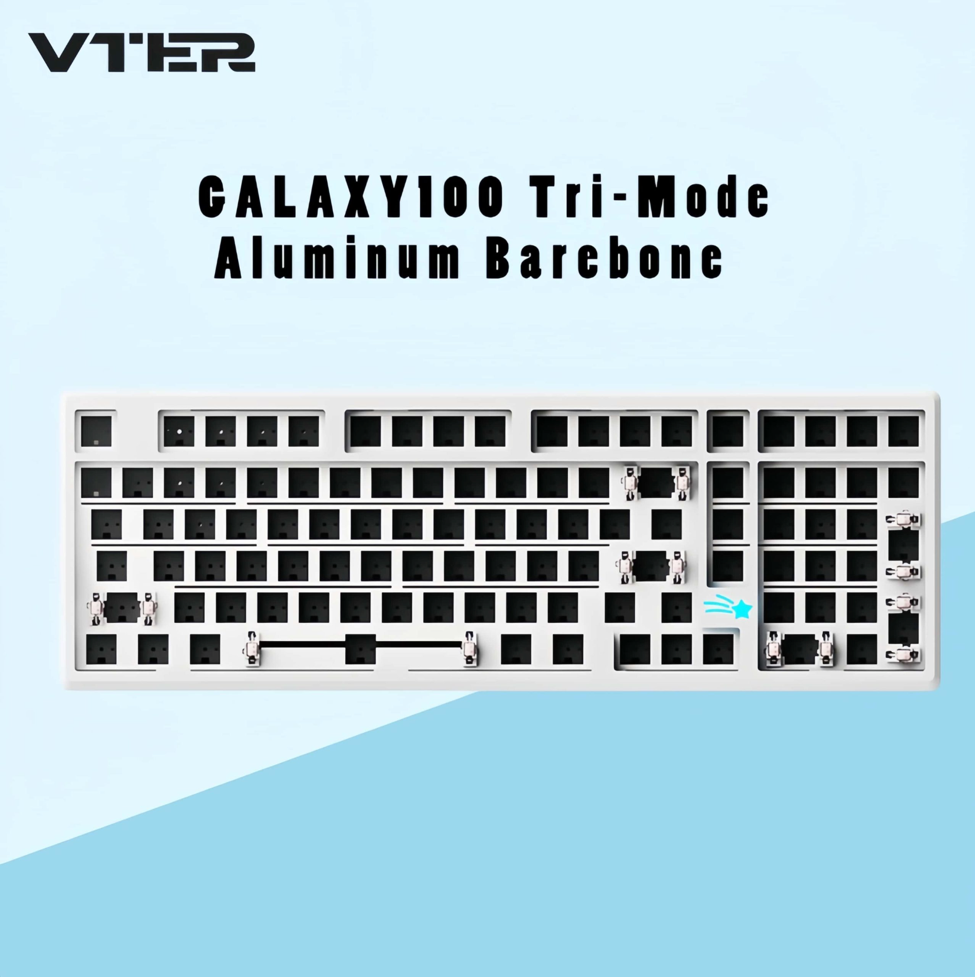 VTER Galaxy100 White Mechanical Keyboard Barebone