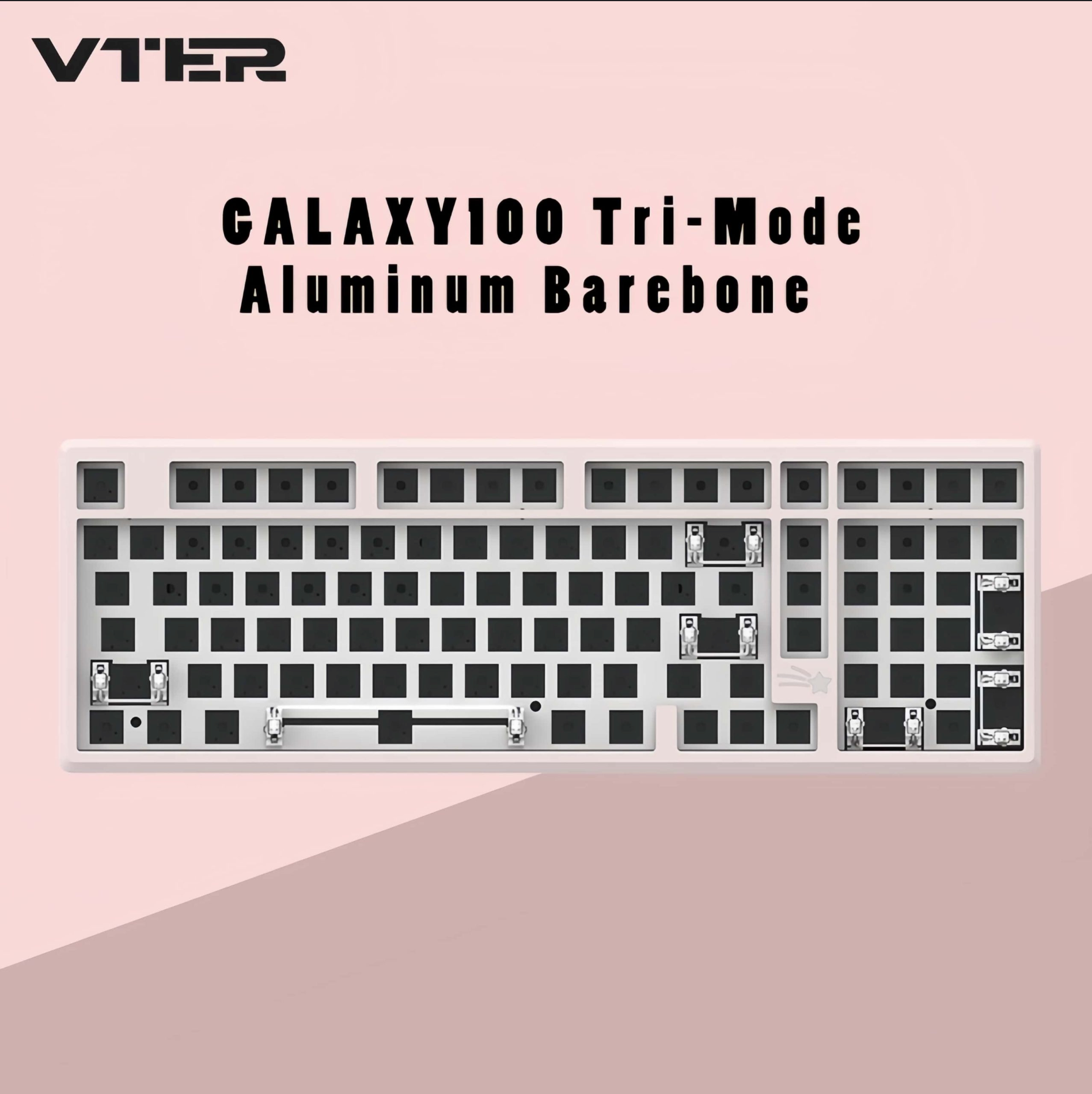 VTER Galaxy100 Sakura Pink Mechanical Keyboard Barebone