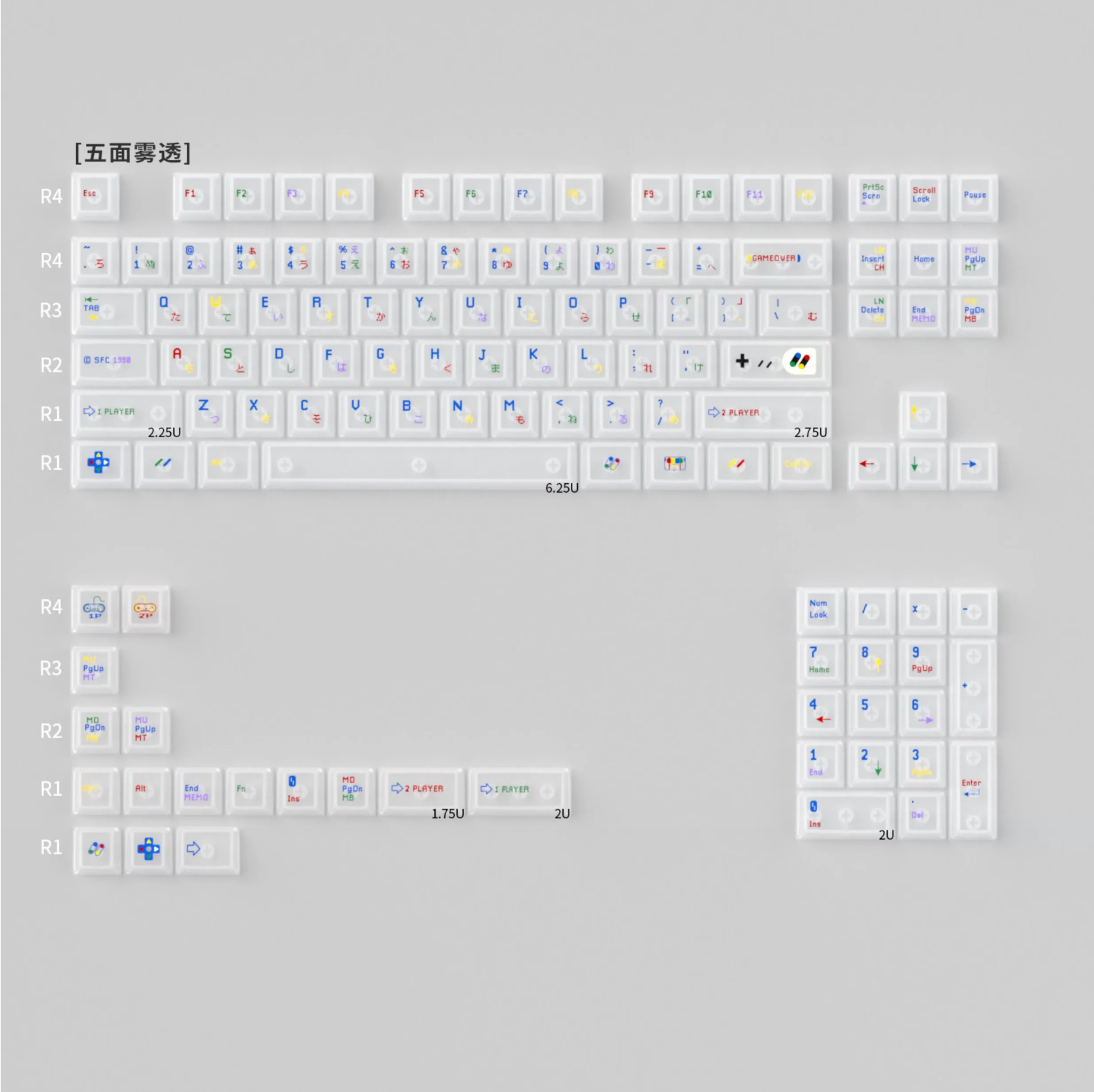 Game NOT Over Key Cap Set
