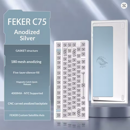 Feker C75 Silver | Mechanical Keyboard Barebone