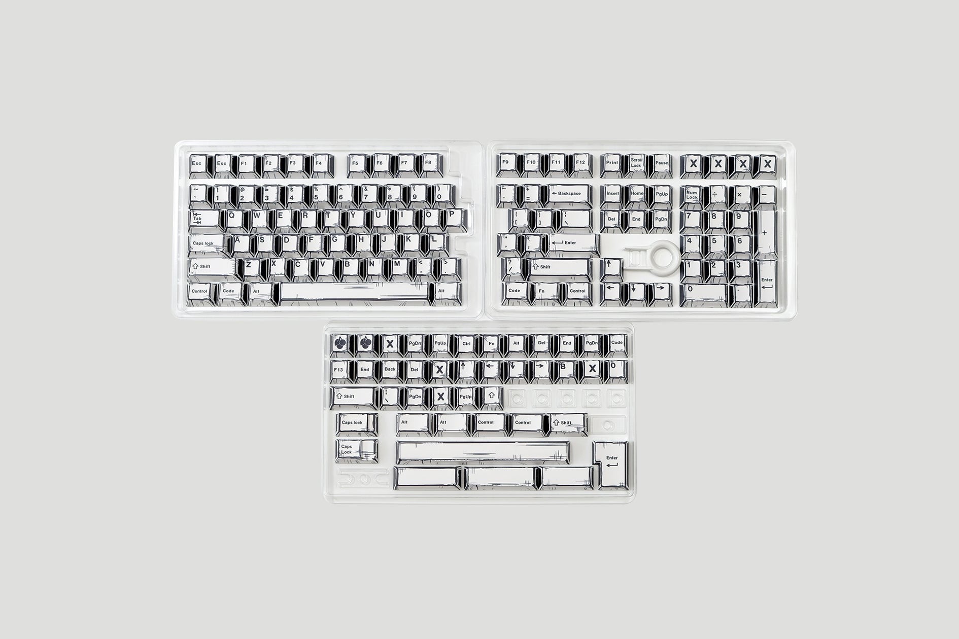 White Comics Key Cap Set