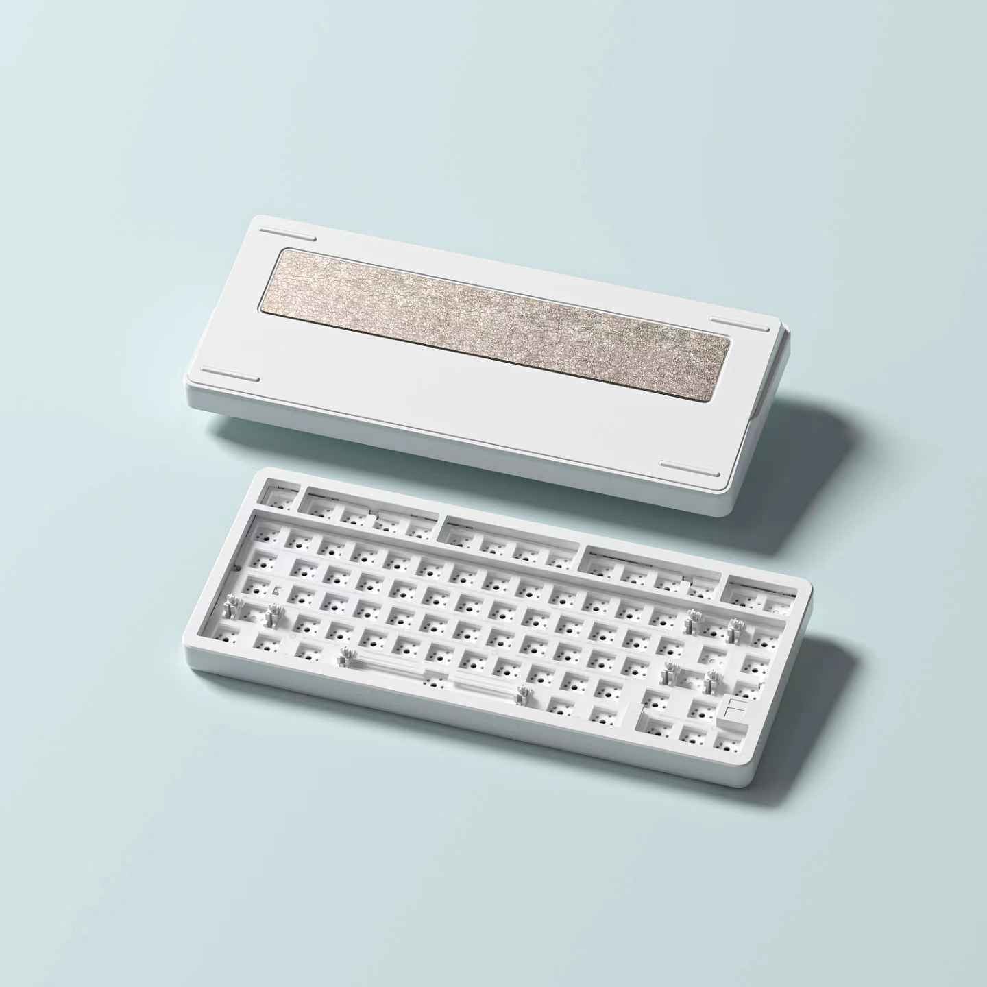 F75 White | Aluminium Keyboard Barebone