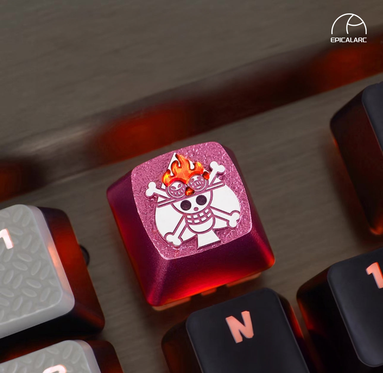 One Piece Ace Artisan Key Caps