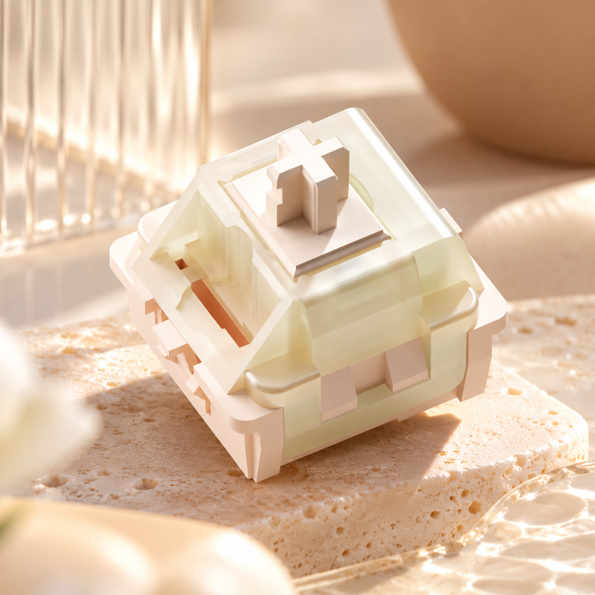 Close-up of the Coconut Latte mechanical switch
