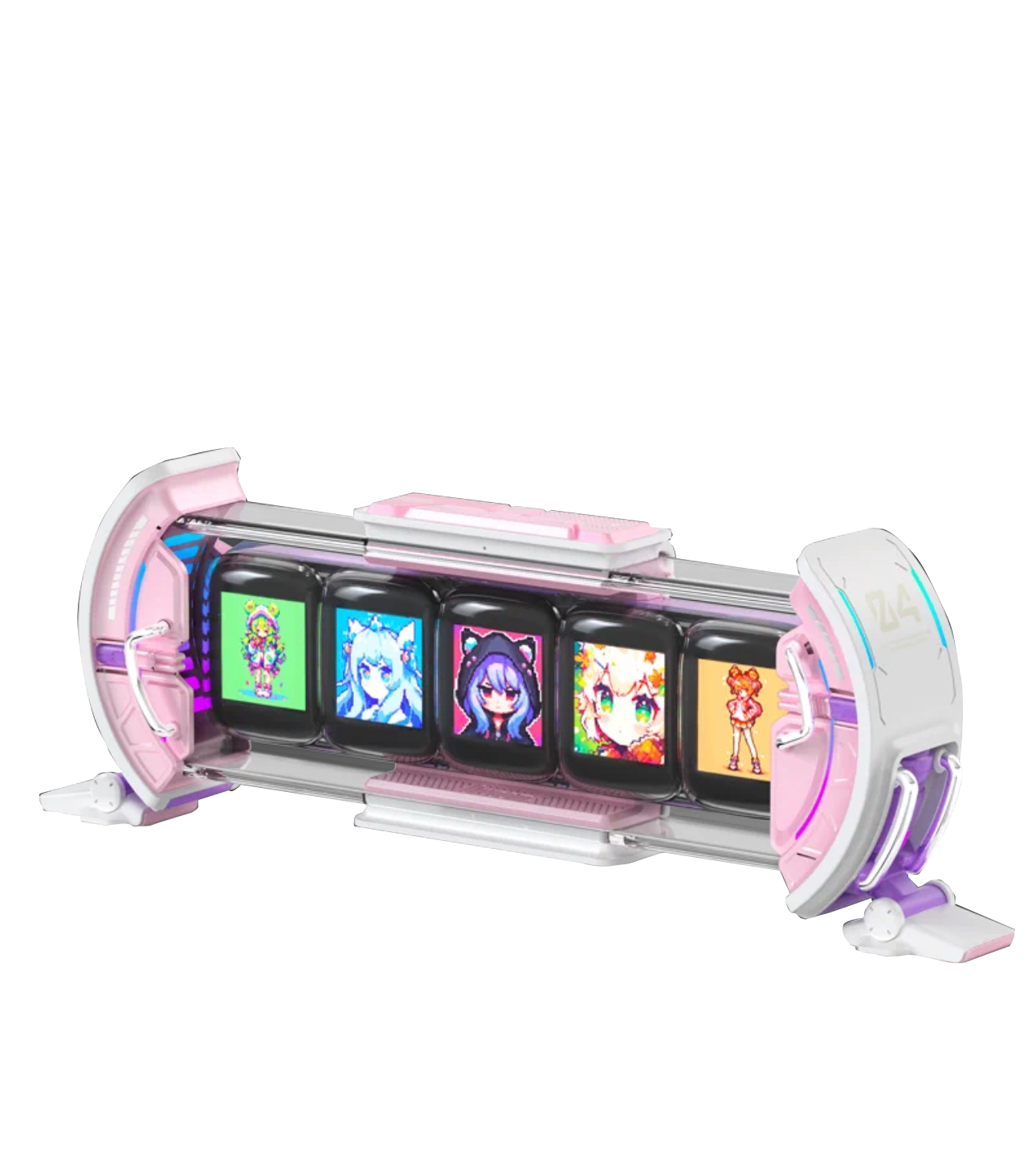Divoom Times Gate Desktop Side Screen Smart Clock - Pink
