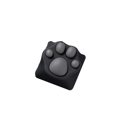Black & Grey Cat Paw Artisan Key Caps