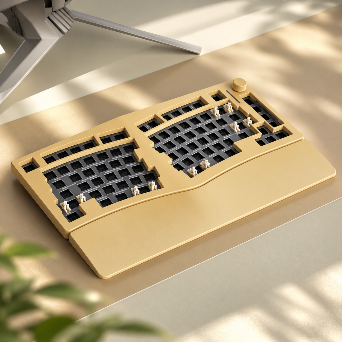 FEKER Alice75 gold aluminium barebone keyboard without switches or keycaps