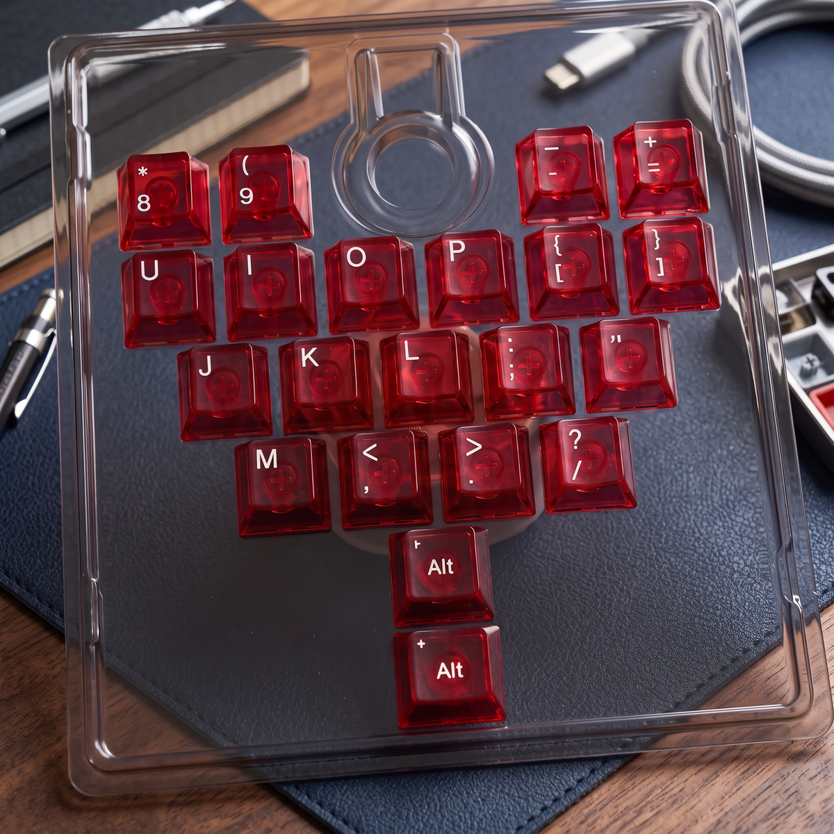 Rubby Heart Key Cap Set - 21 keys