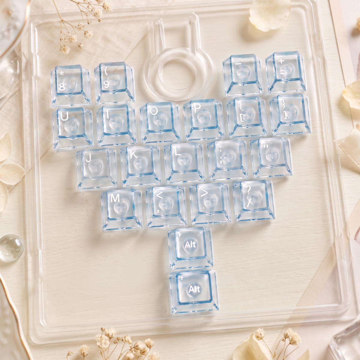 Frozen Heart Key Cap Set - 21 keys
