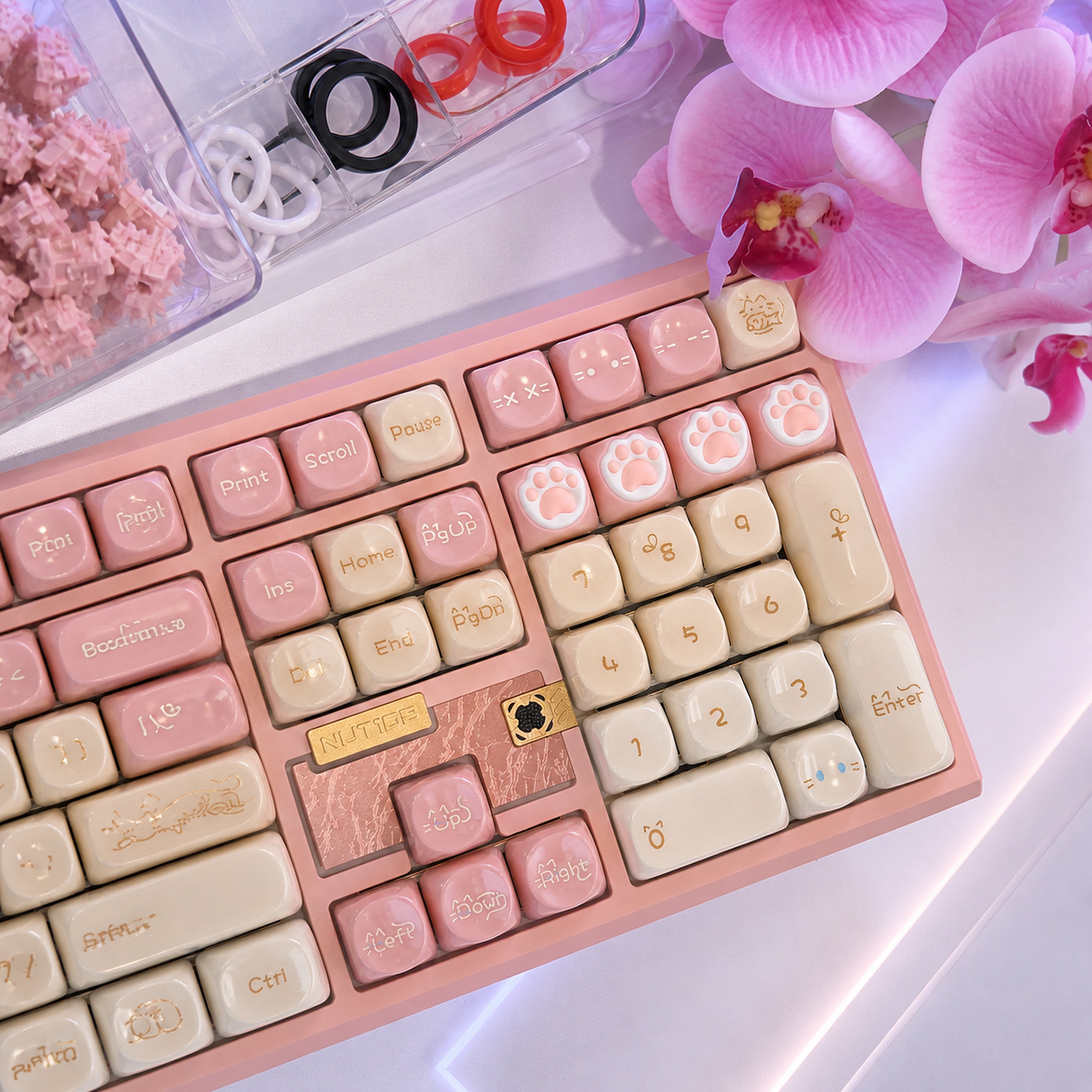 Nut108 Sakura Pink | Rogdoll Cat Aluminium Keyboard