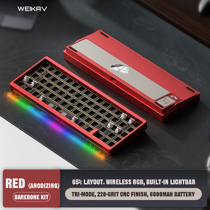 Weikav Nut65 Red Mechanical Keyboard Barebone