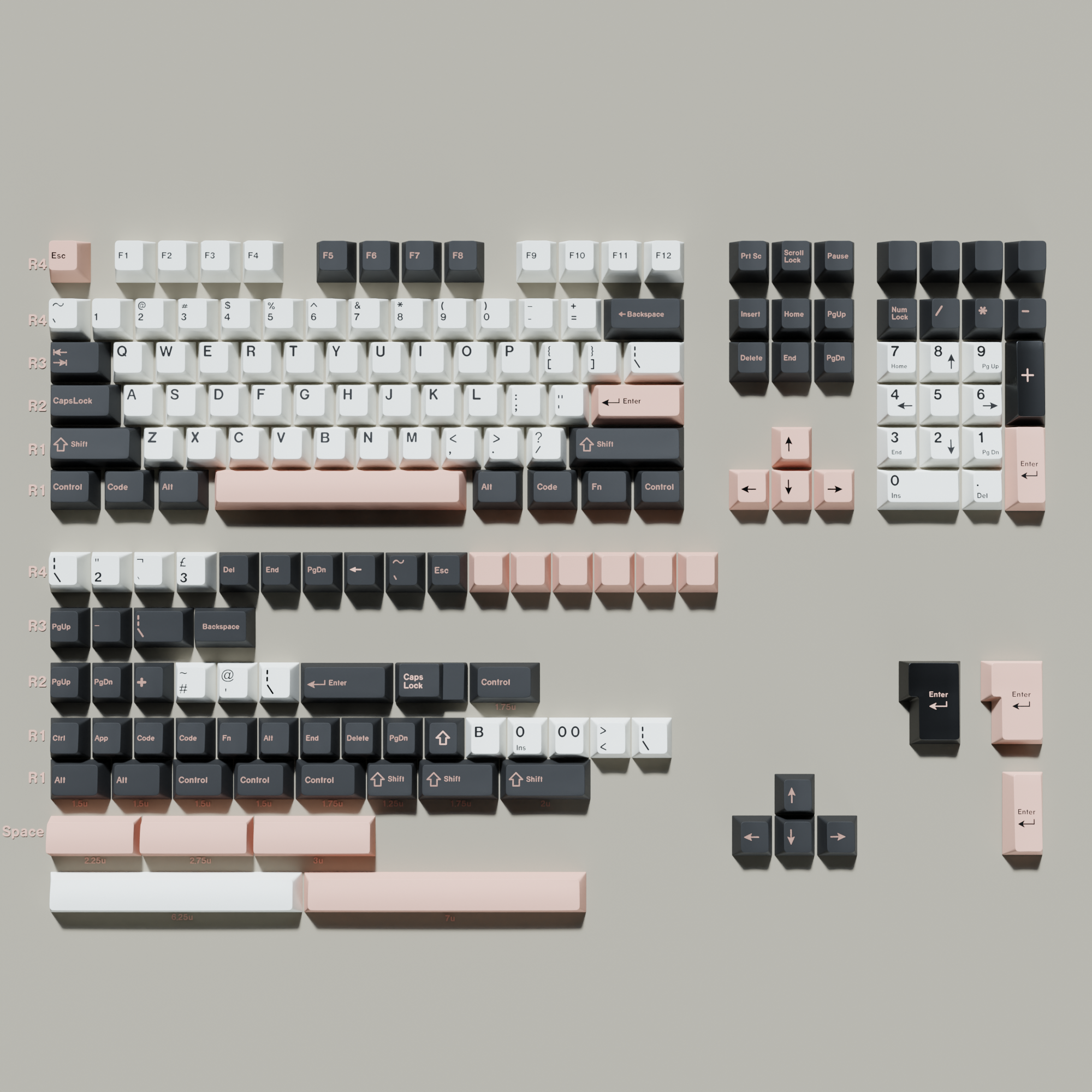 Berry Milk Tea Key Cap Set