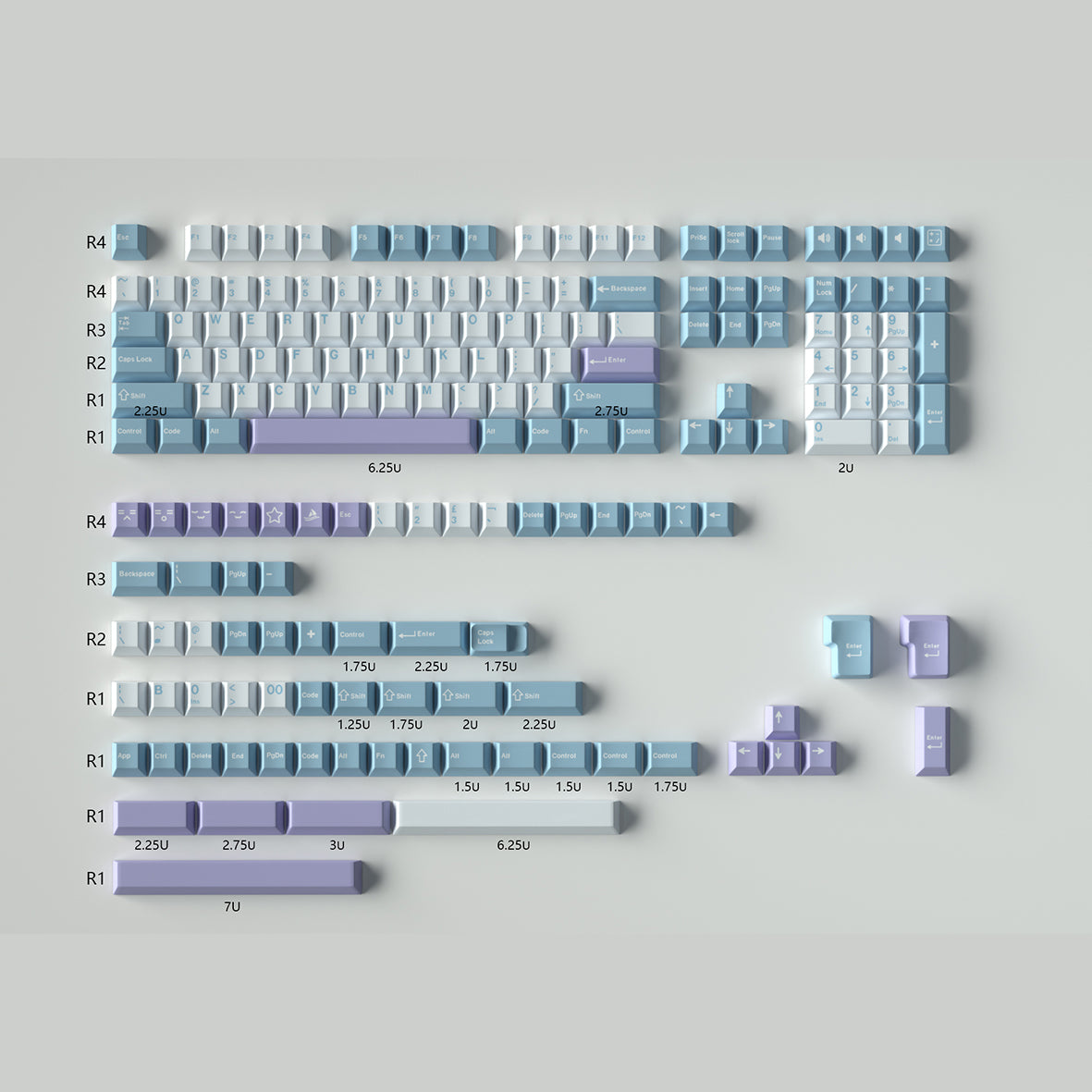 Lavender-Ice-Cream Key Cap Set
